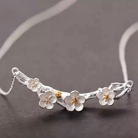 “Hopeful” Japanese CherryBlossom Oriental Necklace - Picture 5 of 12